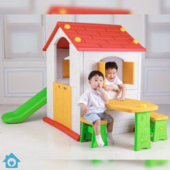 Kids Playhouse with Slide Table Chairs