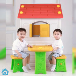 Kids Playhouse with Slide Table Chairs