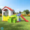 Kids Playhouse with Slide & Table Set