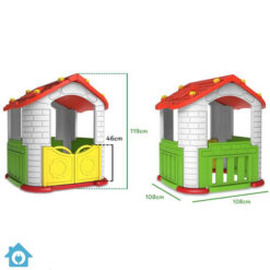 Kids Playhouse with Slide & Table Set