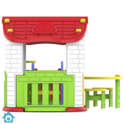 Kids Playhouse with Slide & Table Set