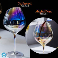 Luxrify Iridescent Wine Glass Set of 6 8 Luxrify Iridescent Wine Glass Set of 6