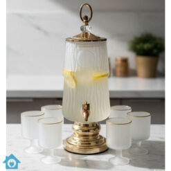 Premium Juice Dispenser with Set of 6 Glass