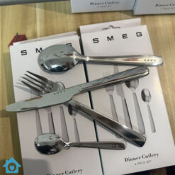 SMEG Stainless Steel 4 Piece Cutlery Set – European Style Premium Tableware (1 Set) 6 SMEG Stainless Steel 4 Piece Cutlery Set