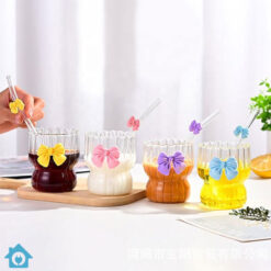 Striped Cocktail Bow Ice Tea Glass