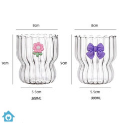 Striped Cocktail Bow Ice Tea Glass