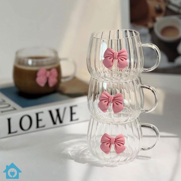 Striped Cocktail Bow Ice Tea Glass – Coffee & Beverage Mugs 2 Striped Cocktail Bow Ice Tea Glass