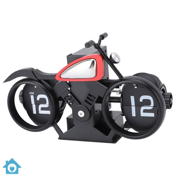 Unique Motorcycle Flip Clock – Retro Battery Powered Desk Clock for Home & Office 2 Unique Motorcycle Flip Clock
