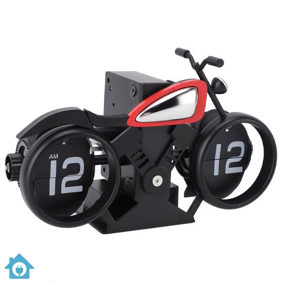 Unique Motorcycle Flip Clock – Retro Battery Powered Desk Clock for Home & Office 4 Unique Motorcycle Flip Clock