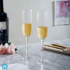 Vintage Hand Blown Crystal Cylinder Goblet Wine Glasses Set of 6 9 Vintage Hand Blown Crystal Cylinder Goblet Wine Glasses Set of 6