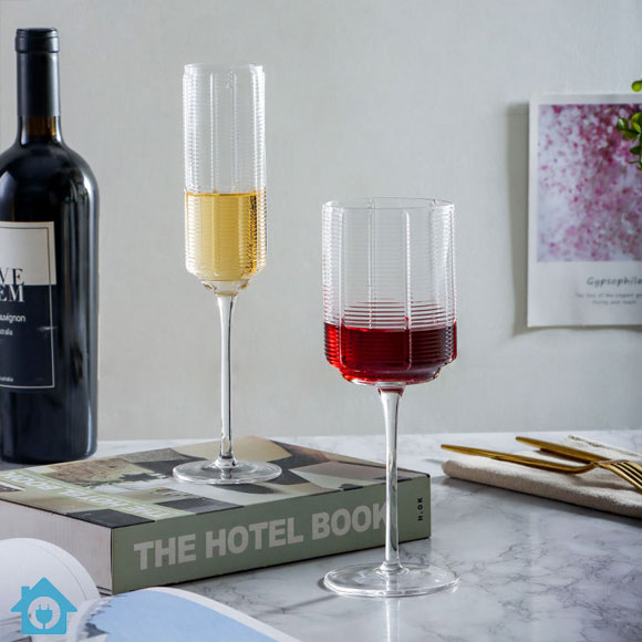 Vintage Hand Blown Crystal Cylinder Goblet Wine Glasses Set of 6 4 Vintage Hand Blown Crystal Cylinder Goblet Wine Glasses Set of 6