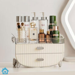 2 Layer Cosmetics Organizer Makeup Storage Box