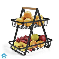 2-Tier Metal Countertop Fruit Basket