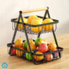 2-Tier Metal Countertop Fruit Basket