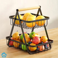 2-Tier Metal Countertop Fruit Basket