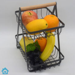 2-Tier Metal Countertop Fruit Basket