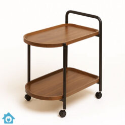 2-Tier Premium Wooden Tea Trolley