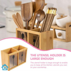Bamboo Spoon Holders Kitchen Utensil Storage
