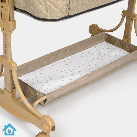 Bedside Baby Cot C2 with Swing Rods – Wheels & Adjustable Height – Premium Quality 7 Bedside Baby Cot C2 with Swing Rods