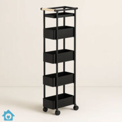 Binca 5-Tier Utility Trolley Black