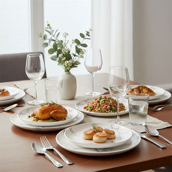 Buy Marble Dinner Sets & Plates Online in Pakistan