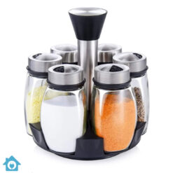 Buy Rotating Glass Spice Rack 6 Jars Set 160ml