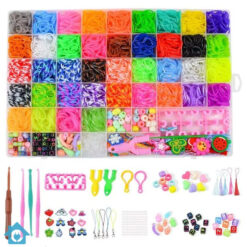 Colorful Loom Rubber Bands Bracelet Kit