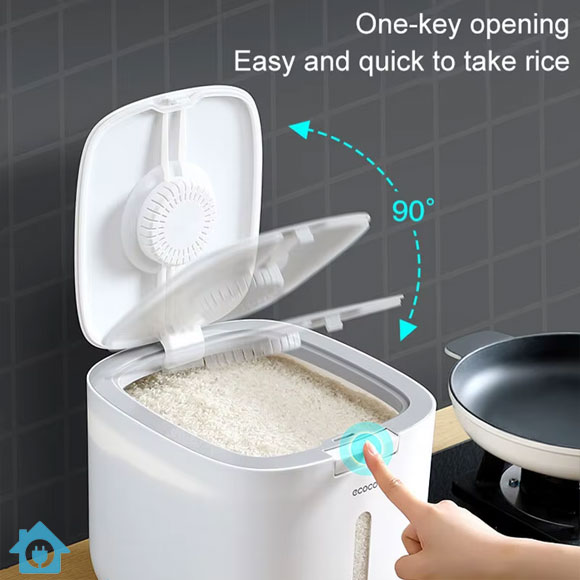 ECOCO Rice Storage Container Box Sealed Bucket 5kg 2 ECOCO Rice Storage Container Box Sealed Bucket 5kg