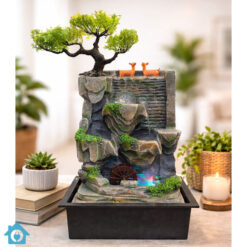 Electric Creative Waterfall Fountain with LED