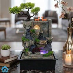 Electric Creative Waterfall Fountain with LED