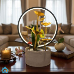 Electric Creative Waterfall Fountain with LED