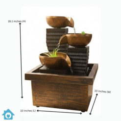 Electric Fiber Water Fountain with LED Lights