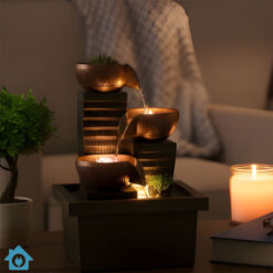 Electric Fiber Water Fountain with LED Lights