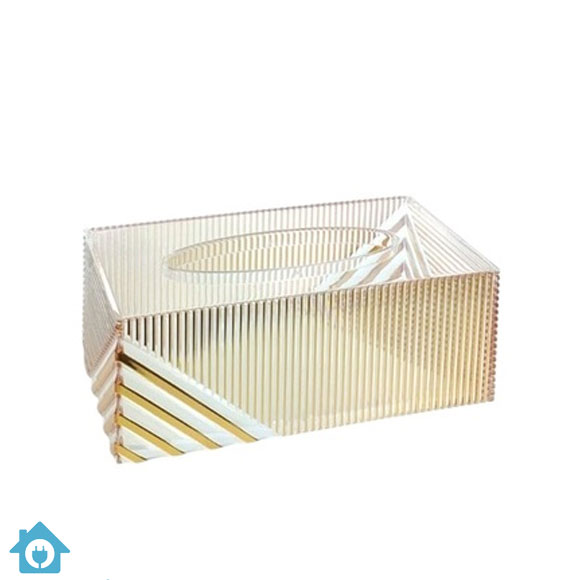 Elegant Golden Acrylic Tissue Box Organizer 2 Elegant Golden Acrylic Tissue Box Organizer