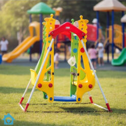 Giraffe Two Kids Stand Swing