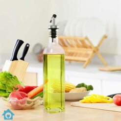 Glass Oil Bottle 500ml with Steel Pourer 1 Pcs