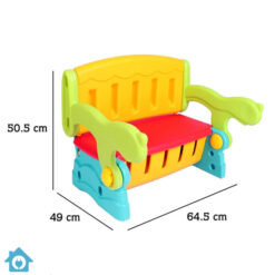 Kids Convertible Bench Desk Chair Set with Storage