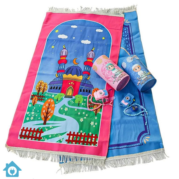 Kids Islamic Prayer Mat with Tasbeeh 1 Kids Islamic Prayer Mat with Tasbeeh