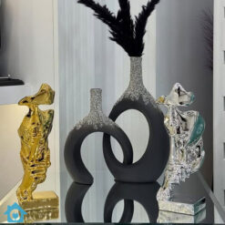 Silent Thinker Face Ceramic Sculpture