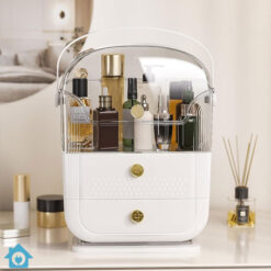 Makeup Organizer for Vanity – Skincare Storage Box with Lid & Drawers 6 Makeup Organizer for Vanity – Skincare Storage Box with Lid & Drawers