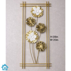 Metal Golden Floral Frame Wall Decor