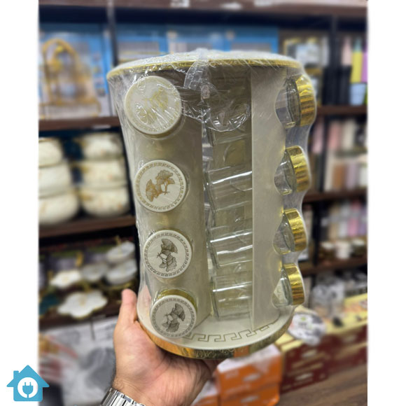 Plastic Spice Rack 16 Glass Jars Set 2 Plastic Spice Rack 16 Glass Jars Set