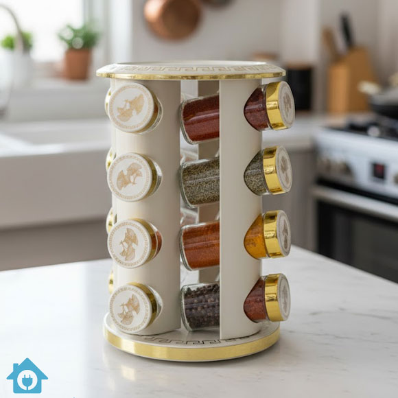 Plastic Spice Rack 16 Glass Jars Set 1 Plastic Spice Rack 16 Glass Jars Set