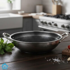 Premium Laser Coated Honeycomb Karahi Wok Nonstick