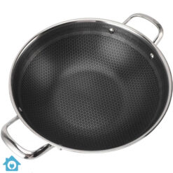 Premium Laser Coated Honeycomb Karahi Wok Nonstick