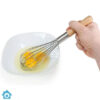 Premium Wooden Handle Egg Whisker Stainless Steel