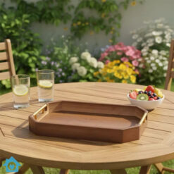 Premium Wooden Serving Tray Set of 3