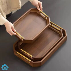 Premium Wooden Serving Tray Set of 3