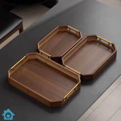 Premium Wooden Serving Tray Set of 3