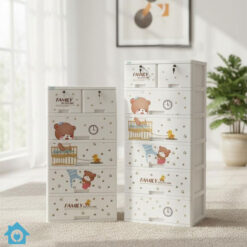 Sonati Kids Storage Cabinet Drawer Plastic Wardrobe – Family Bear